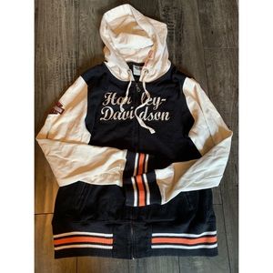 Harley Davidson like new zip front sweatshirt